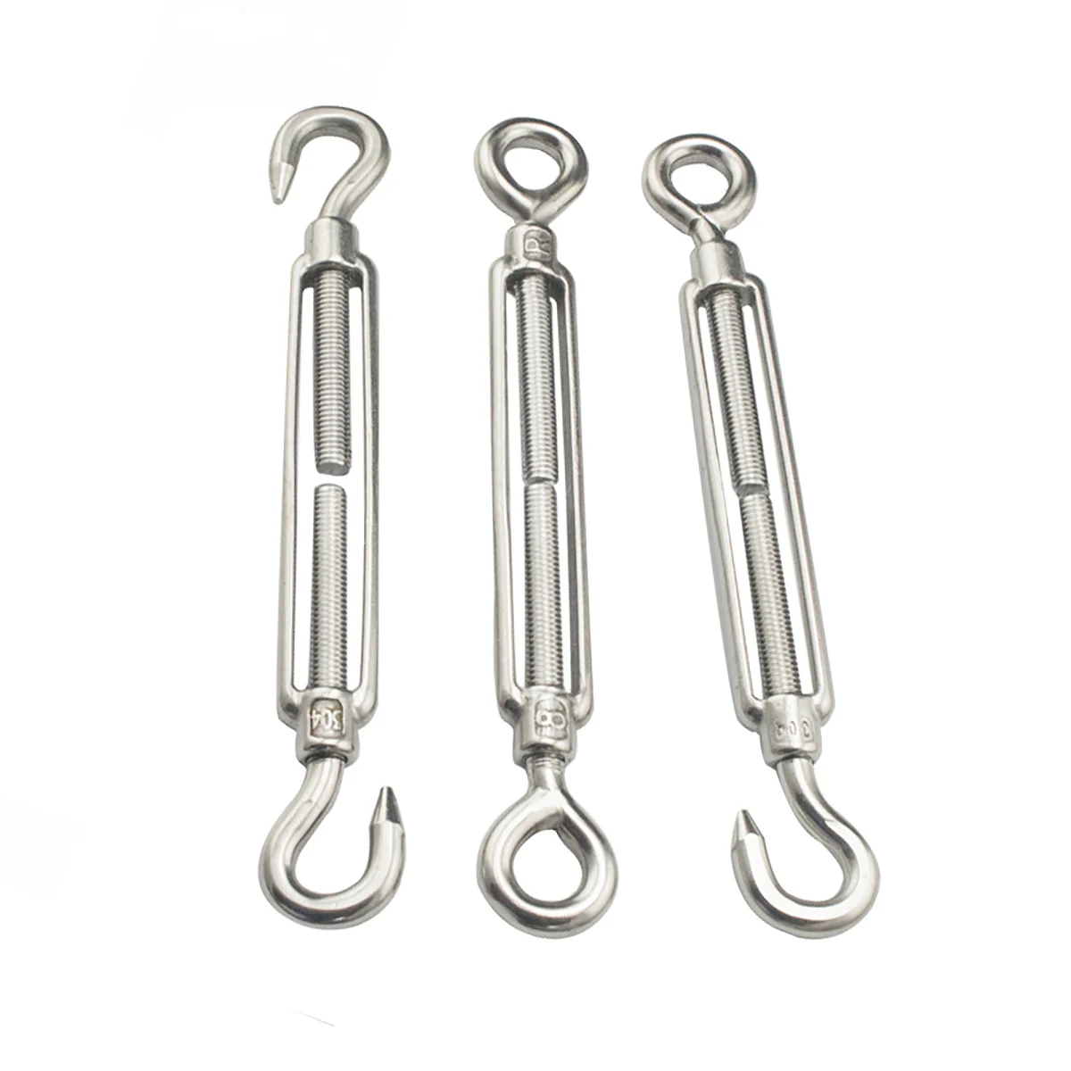 

1pcs 316 Stainless Steel Double Eye / Double Hook / Hook & Eye Turnbuckle Adjustable Wire Rope Tensioner M16 - M24 Turnbuckle