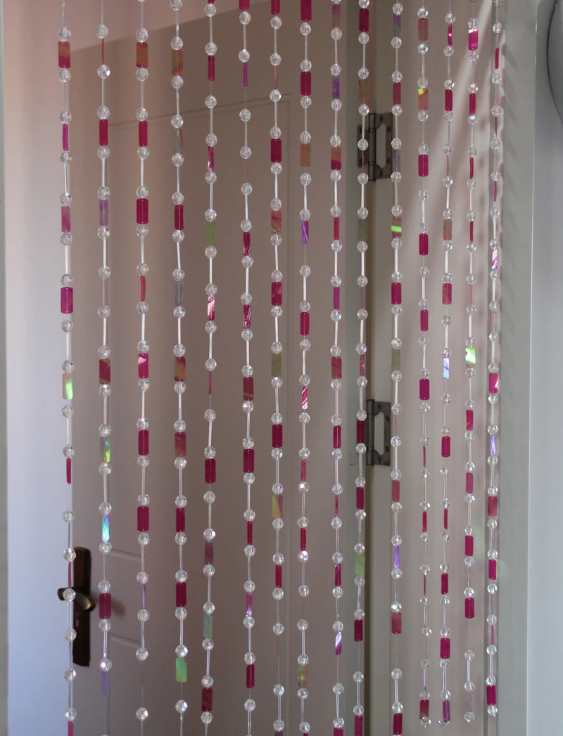 New style Indoor home Decoration sequin Door Curtains acrylic colorful beads Glass tube beads DIY Wedding supplies