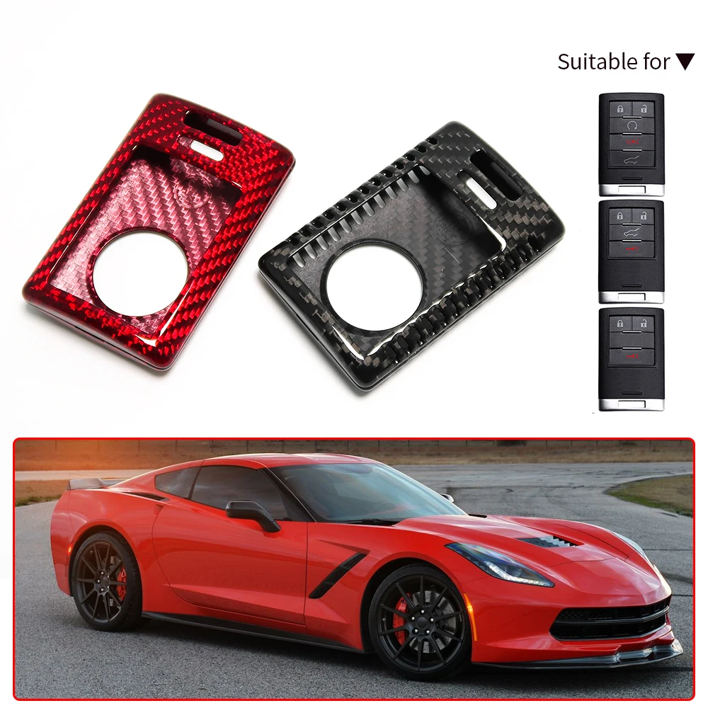 

Car Accessories Smart Key Keyless Remote Entry Fob Case Cover Carbon Fibre For Chevrolet C7 Corvette Z06 ZR1 2014-2019