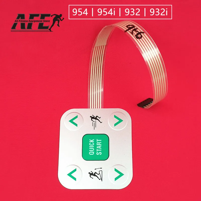 1 قطعة لوحة مفاتيح زر إيقاف التشغيل السريع لـ Precor 954 954i 932 932i 956 956i 966 966i أجزاء جهاز المشي لإصلاح Precor #2