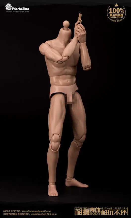 AT011 1/6 Narrow shoulders Male Bodys Muscular Man Body Ver. For 1/6 Man Head sculpt In Stock