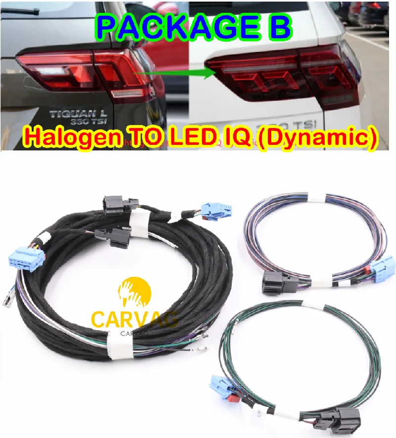 FOR Tiguan MK2 - LED taillight upgrade new flowing dynamic effect LED Dynamic Sequential taillight cable wire Harness adapter