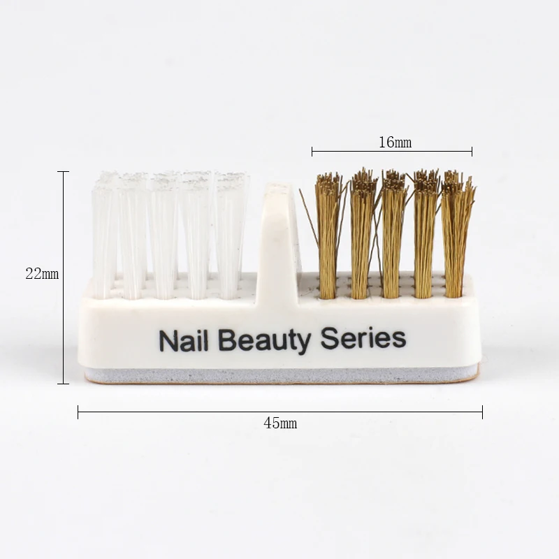 5Pcs Nail Cleaning Brush For Drill Bits Soft & Hard  Dust Powder Cleaning Brushes Plastic & Copper Wire Brush Set Manicure Tools