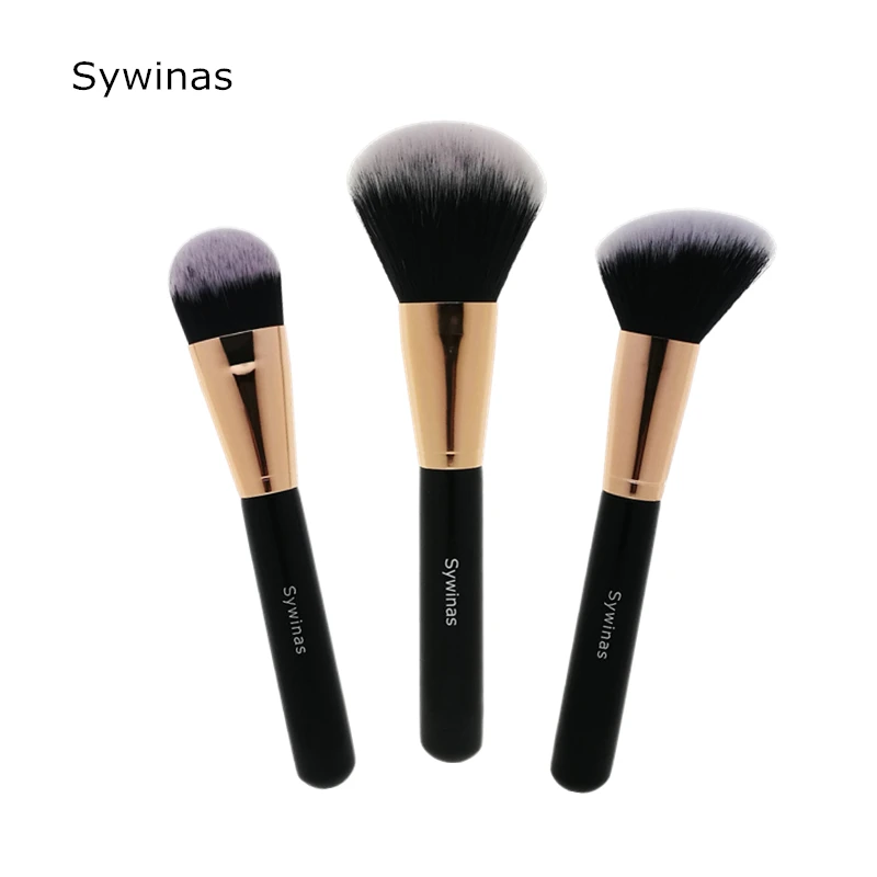 Sywinas Makeup Brushes Foundation Powder Contour Face Black Gold Make Up Brush