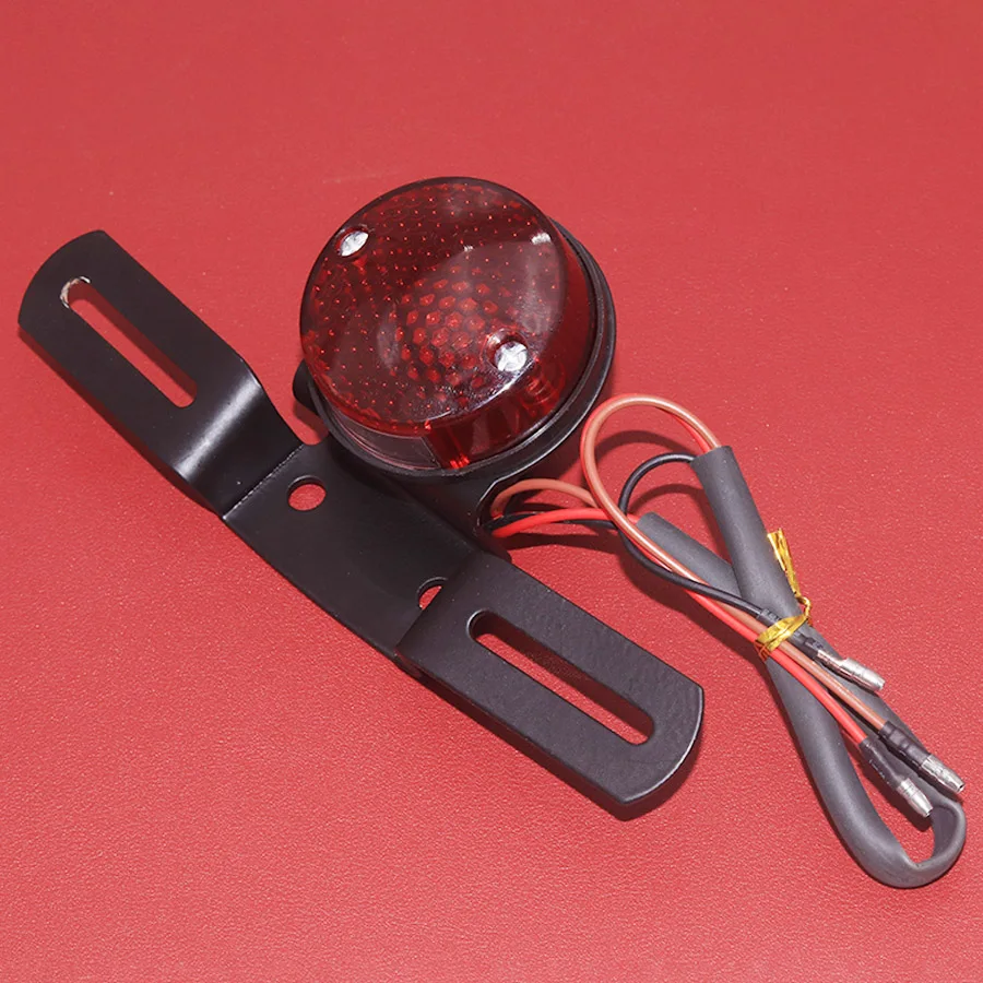 Motorcycle 12V LED License Plate Brake Light For Harley Cruise Prince Lights  Stop Light For Harley Cruise Prince Chopper Bobber