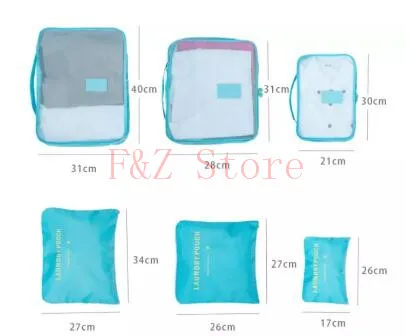 New travel storage six-piece multi-function storage bag luggage storage bag 6-piece set 600PCS/lot = 100 sets