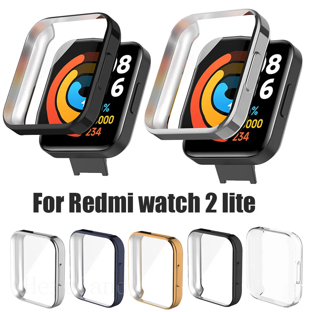 Cangkang Sarung Casing Pelindung Penuh untuk Xiaomi Redmi Watch 2 Lite Casing Jam Tangan Pintar TPU Redmi 2 Lite Aksesori Pelindung Layar