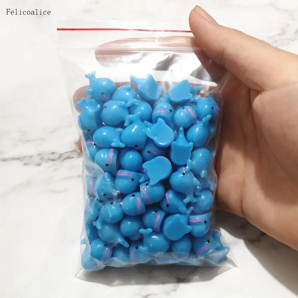 100pcs DIY Slime Supplies Toys Duck Whale Resin Mini Cute Animal Slime Accessories Filler for Fluffy Clear Crystal Slime