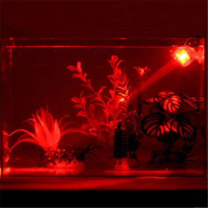 Mini LED Aquarium Lighting with Sucker Aquatic Plant Light Warm Spotlight Waterproof Lamp Diving Light For Fish Tank Accessoires