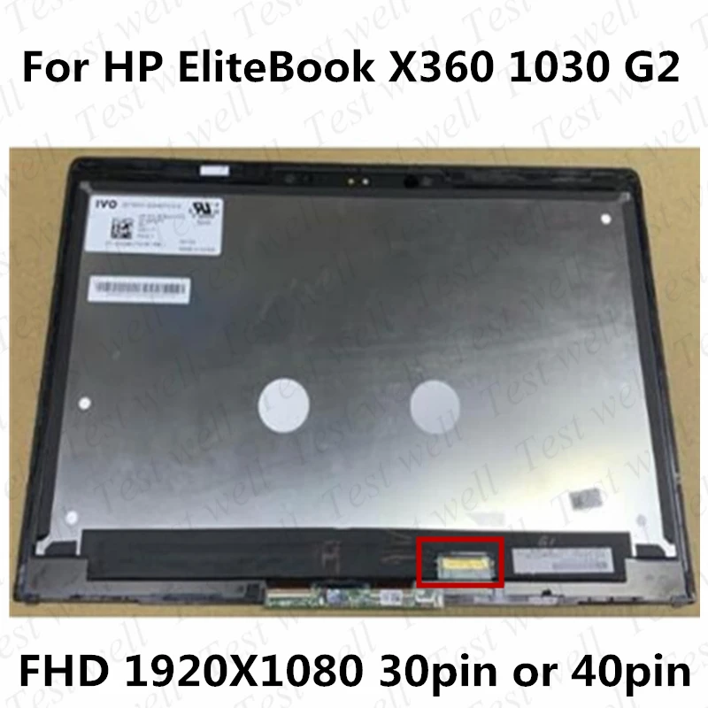 

Original 13.3" FHD 1920X1080 for HP EliteBook X360 1030 G2 LCD Screen Touch Digitizer Replacement Assembly 917928-001