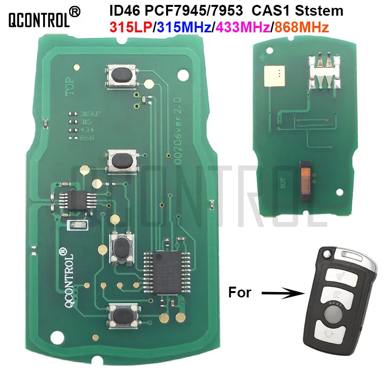 

QCONTROL Car Remote Control Smart Key Circuit Board for BMW 7 Series E65 E66 E67 E68 745i 750i PCF7944 CAS1