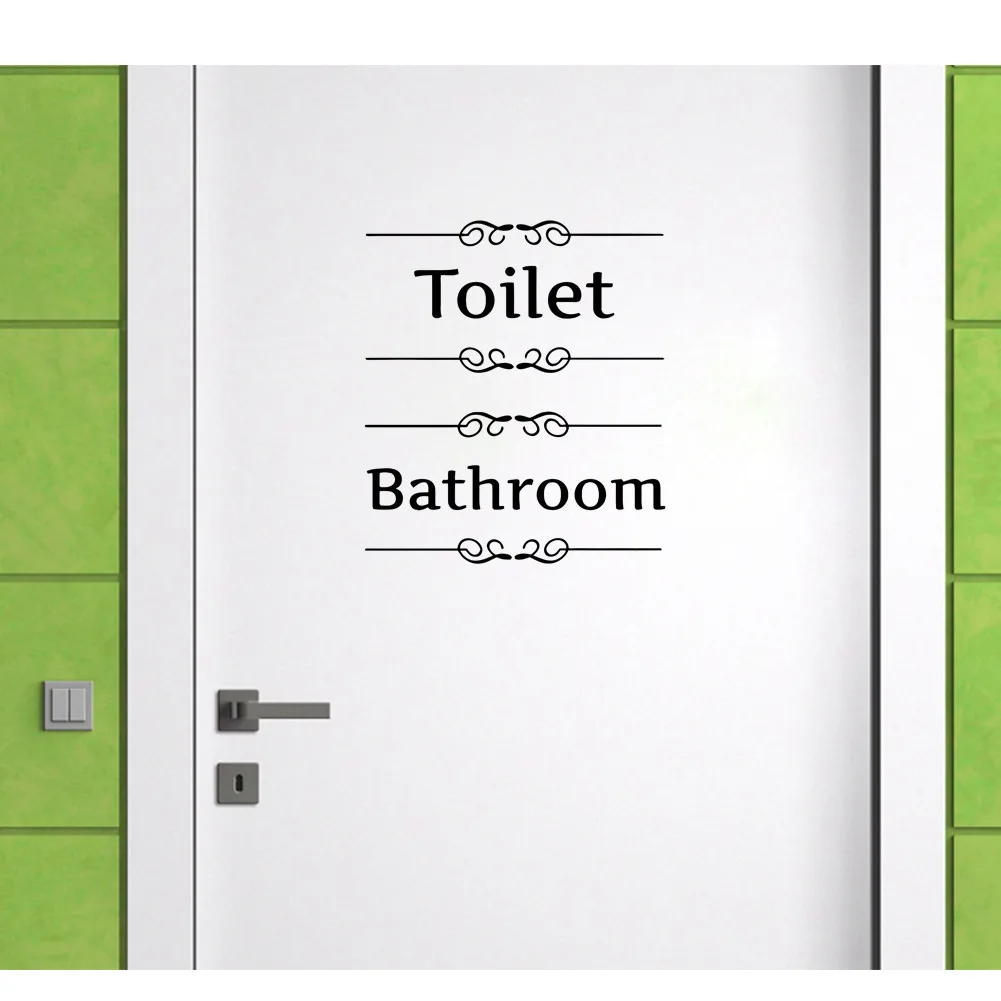 Toilet bathroom Sign Wall Decals Home Decorations Diy Quotes Waterproof Wall Decals For Toilet Sticker Vinyl DIY Stickers Art