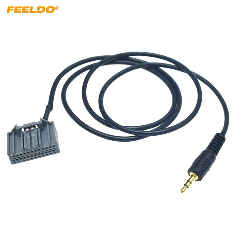 FEELDO New Car 3.5mm Audio AUX-in Adapter 24Pin Connector Changer Cable For Honda CRV/Civic/Avancier/Vezel/Crider/XR-V/Elysion