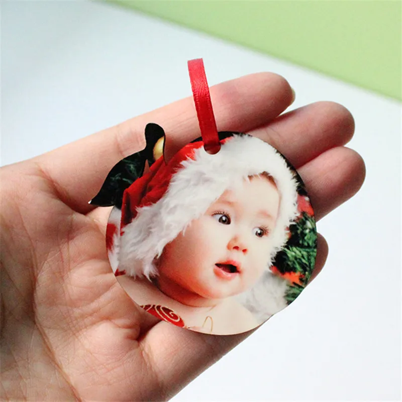 100pcs/sublimation blank heat transfer printing Christmas decoration pendant MDF two-sided printing new DIY gifts 100pcs/lot