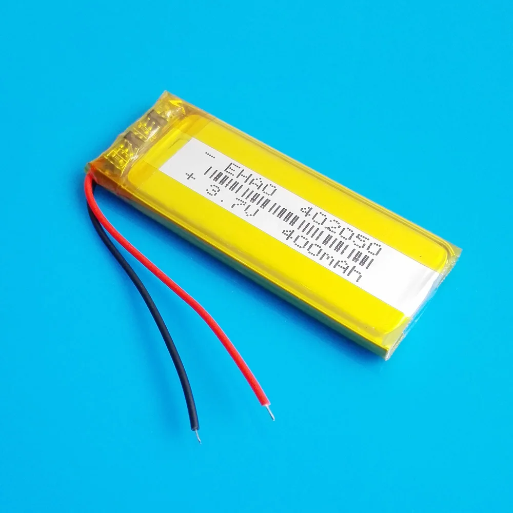 3.7V 400mAh polimer Lipo akumulator litowy 402050 do MP3 GPS DVD Bluetooth rejestrator ebooka kamera LED światła masażer