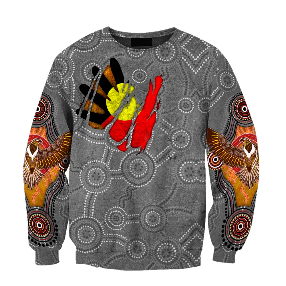 Aboriginal Australia In my heart Indigenous Painting Art 3D Sweatshirt zipper hoodies women For men Pullover Cosplay Costumes