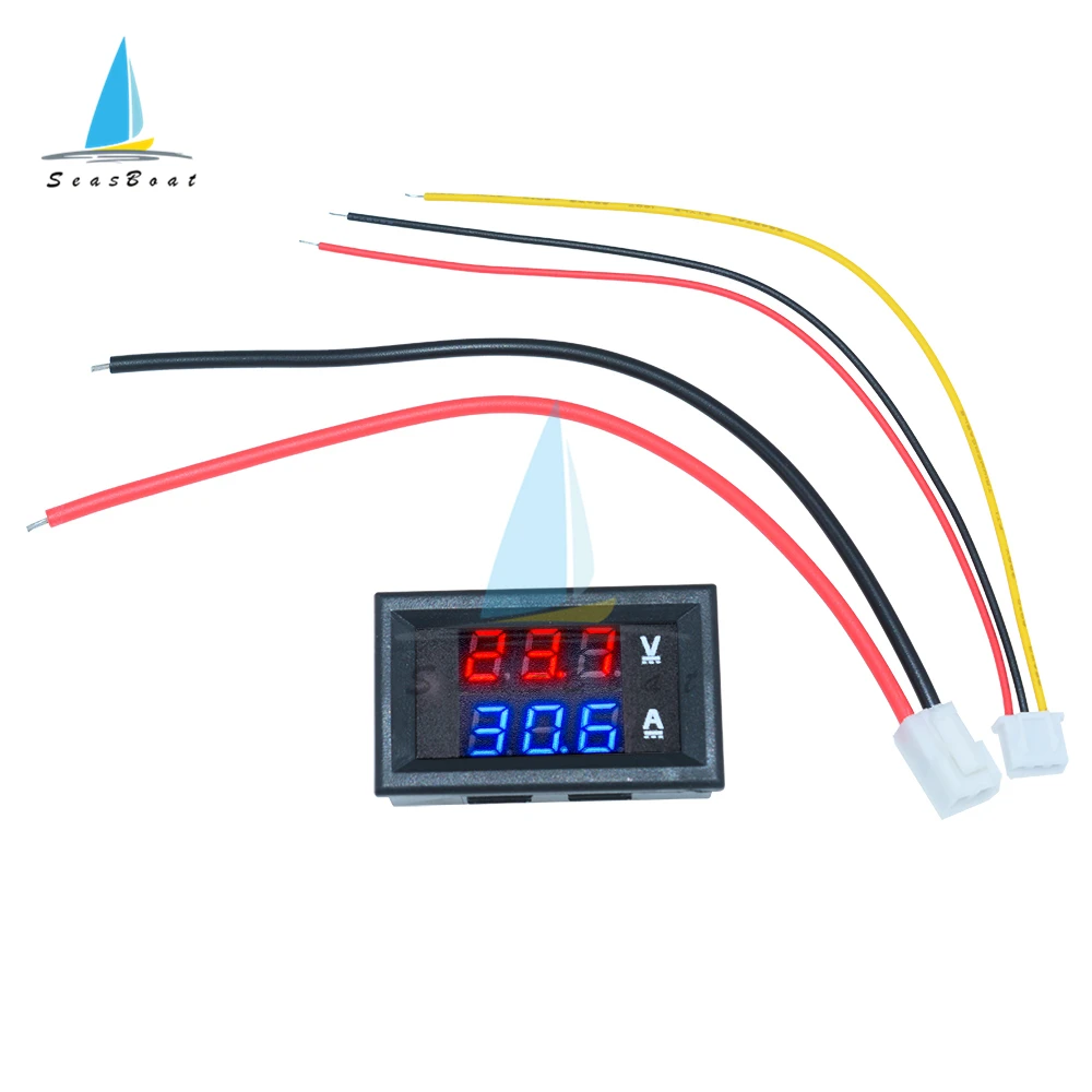 DC 100V 10A Mini Digital Voltmetro Amperometro Panel Amp Volt di Tensione di Corrente Tester Del Tester Del Rivelatore 0.56 "Dual LED display Auto Auto