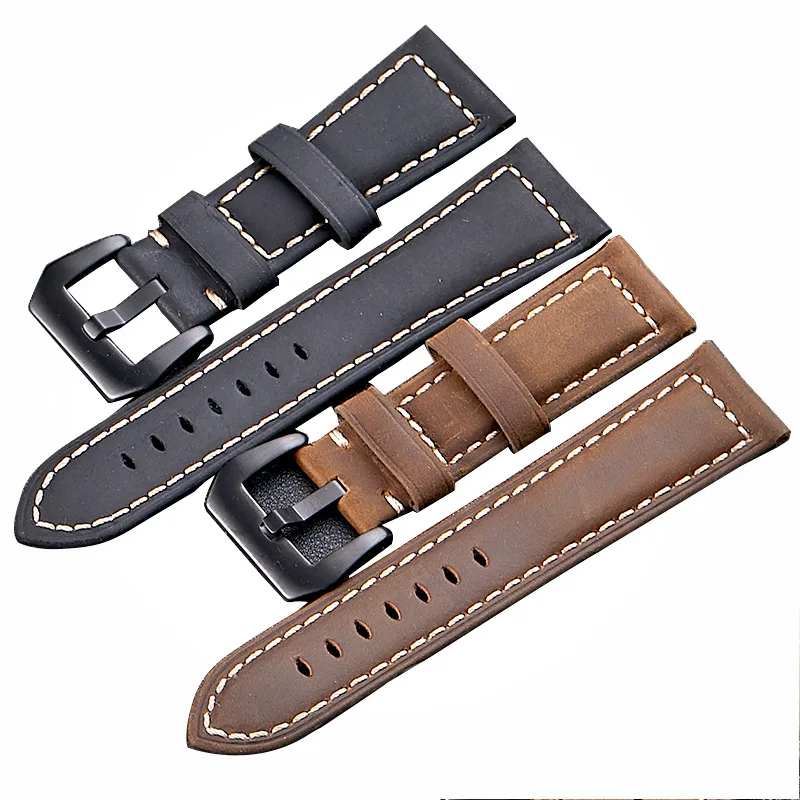 22mm strap for Garmin Forerunner 935 945 watch accessories Crazy horse leather bracelet band for Fenix 5 5Plus (not quick fit)