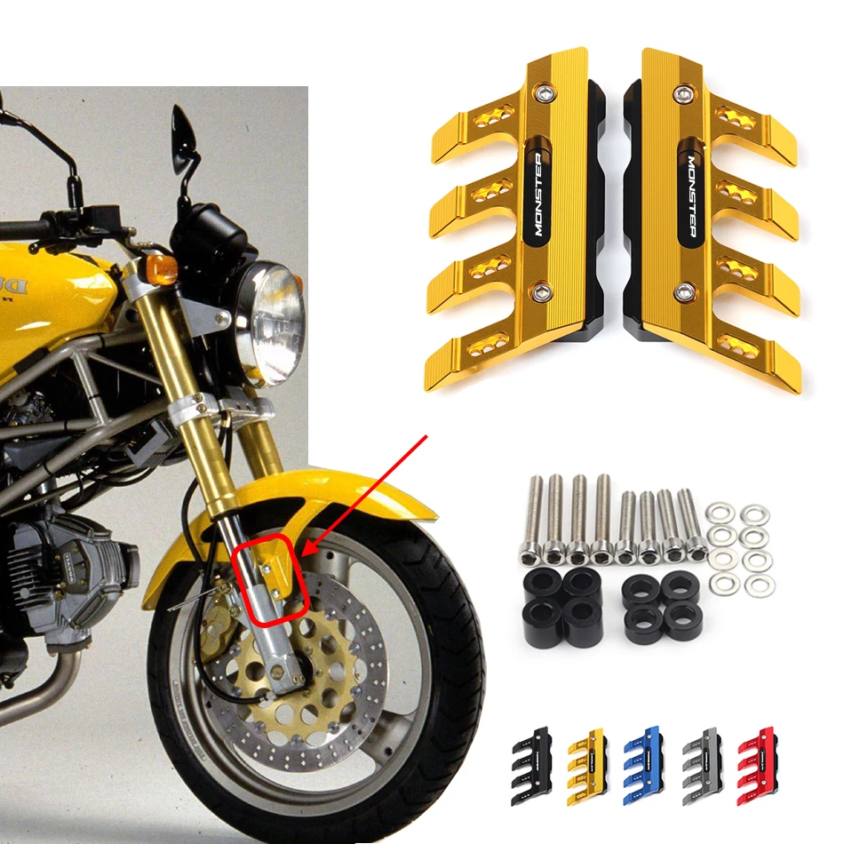 

For Ducati MONSTER 1200S M400 M620 M750 Motorcycle CNC Accessories Mudguard Side Protection Block Front Fender Anti-Fall Slider