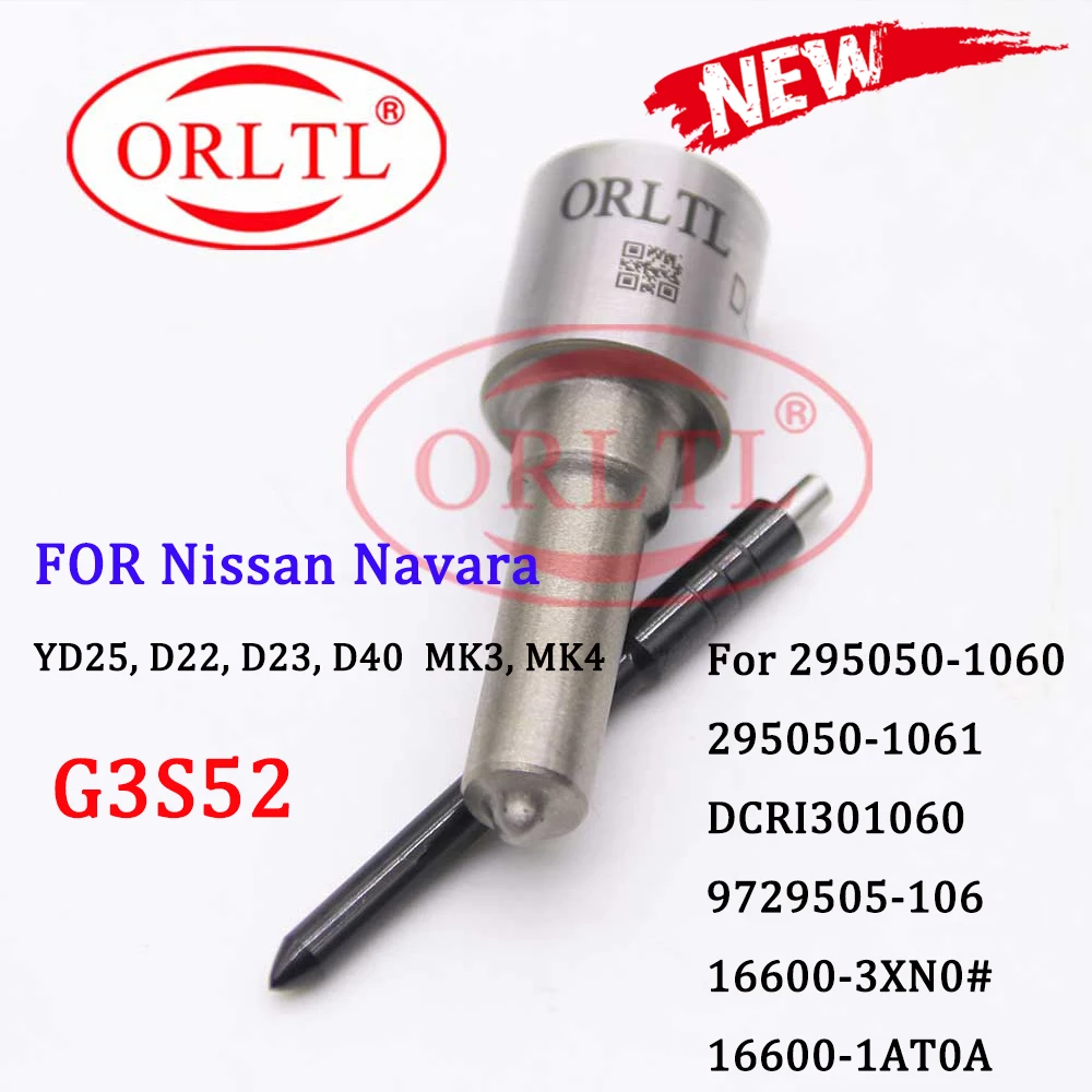 

4PCS ORLTL Fuel Injector Parts Nozzle G3S52 Injector Nozzle G3S52 295050-1060 FOR Nissan Navara YD25, D22, D23, D40 MK3, MK4