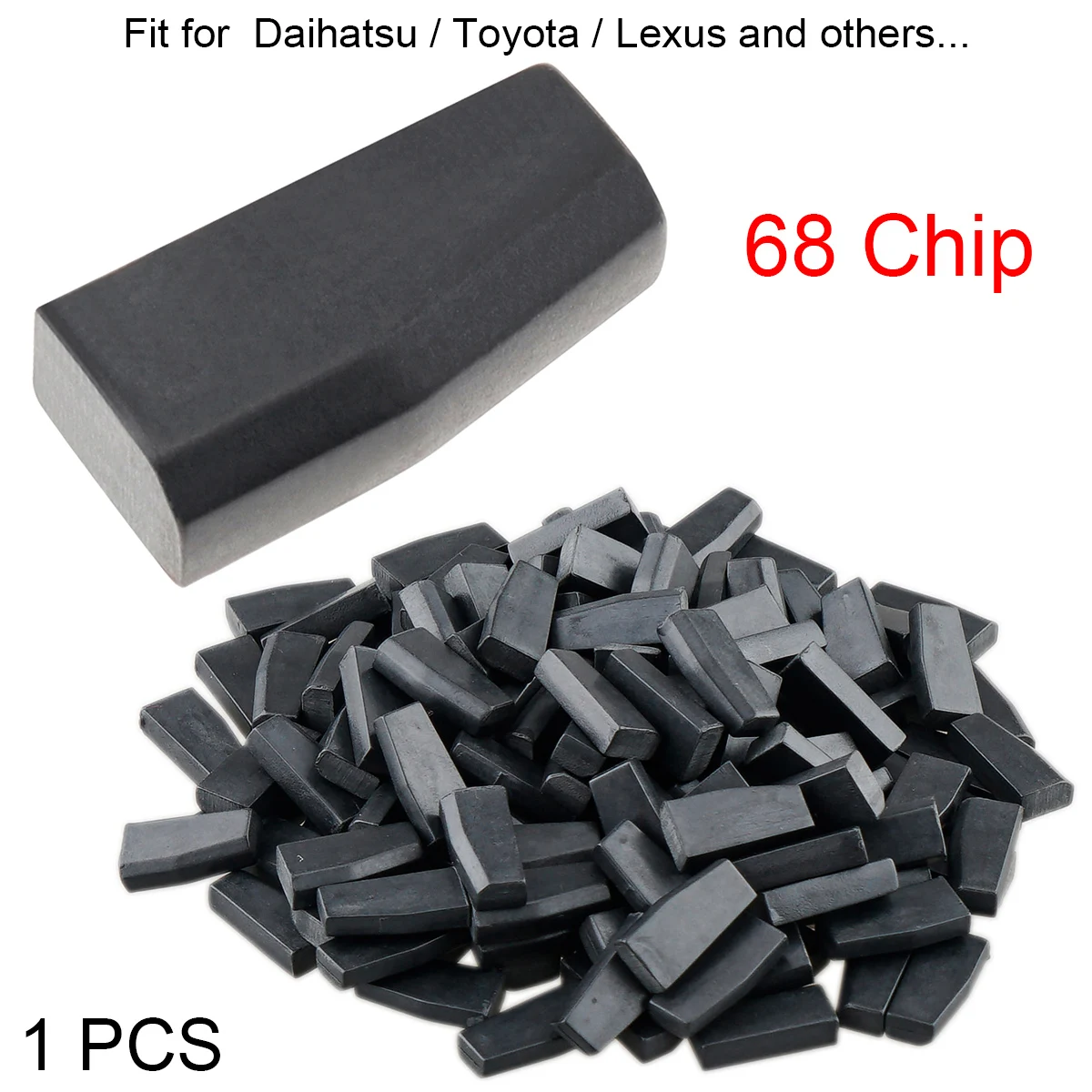 

1 Piece Blank ID68 Light Carbon Chip Not Code Car Key Transponder Chip Fit for Daihatsu Toyota and Lexus etc