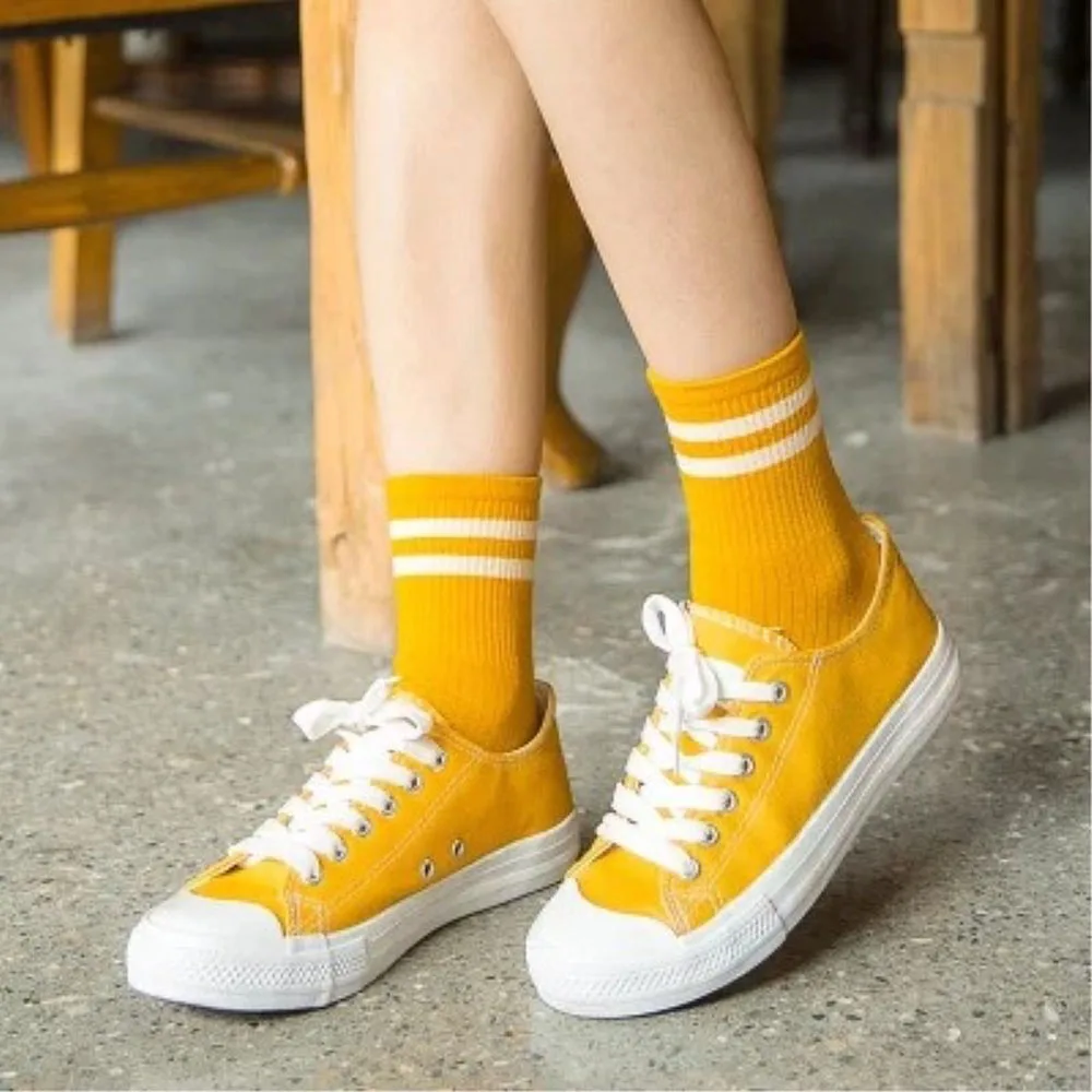 Striped Socks Women Girls Cute Harajuku Cotton Socks Slippers Short Crew Sock Calcetines Mujer Skarpetki Damskie Sokken