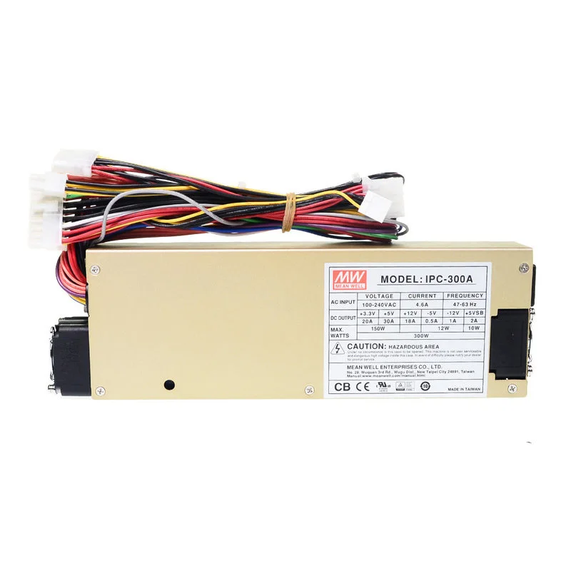 IPC-300A IPC-300B 6 выходных блоков питания 300W Industrial 1U ATX 12V/P4 PC MEANWELL 3,3/5/12/-5/-12V Meet 1U