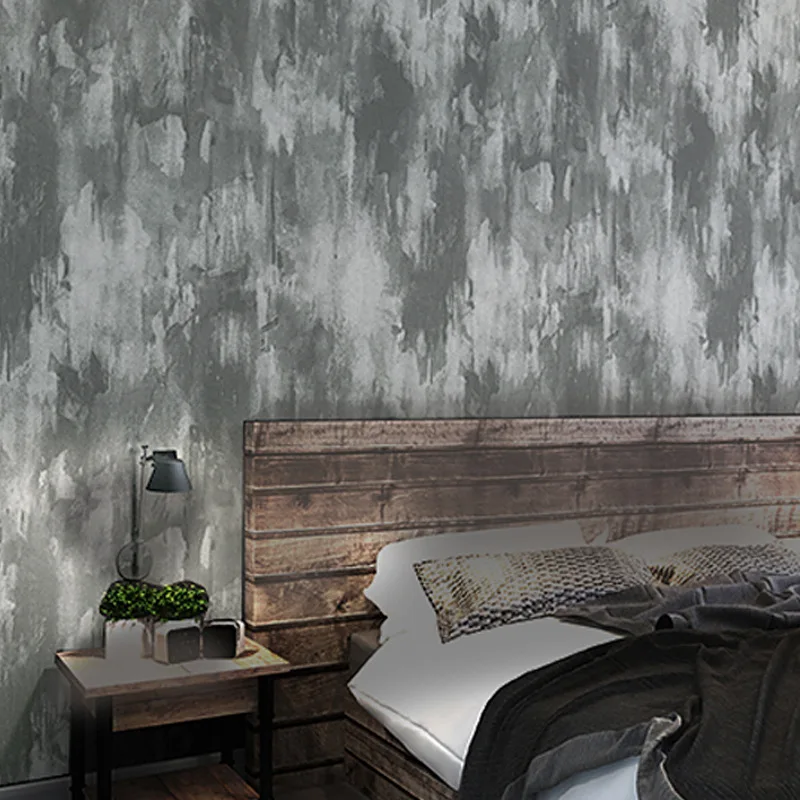 Industrial Grey Concrete Wallpaper Cement Wall Paper for Living Room Bedroom Cafe Bar Clothes Store Barbe Wall Decor Обои