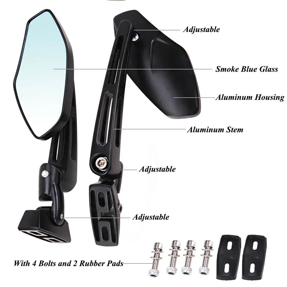 Black/Chrome Motorcycle rear view side mirrors for honda  CBR 600 1000 R1 R6 GSX-R Suzuki GSXR 600 750 1000 Hayabusa(All Years)