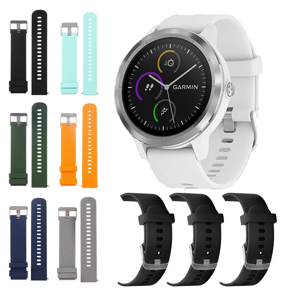 Correa de reloj para Garmin Vivoactive 3 / Vivomove HR 20MM pulsera de reloj inteligente correa de muñeca accesorios de correa de reloj de silicona