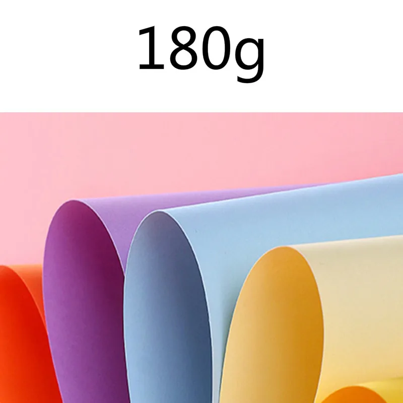 A4 180g Color Paper Multicolor Handmade Origami Paper Thick Cardboard Children DIY Handmade Paper Wrapping Gift Craft Scrapbook