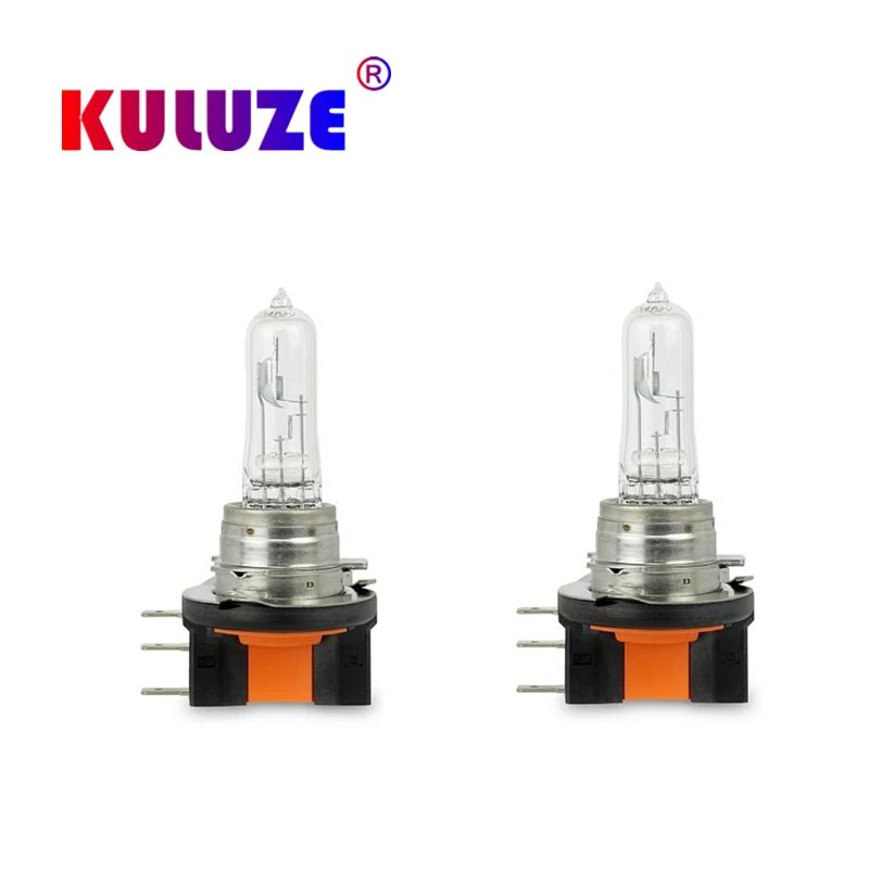 2PCs H15 Halogen Bulb 12V 15/55W Clear 3800K HeadLight Lamp 3500K