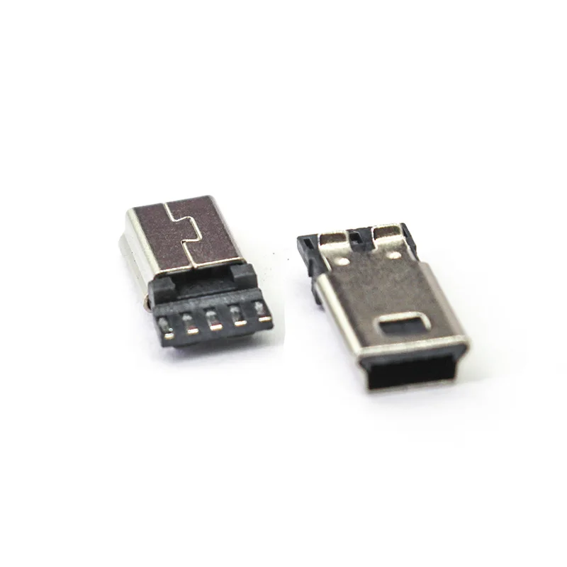 MINI USB Connectors Male Front 5P Jack Tail Plug Electric Terminals Data charging 30V 1.5A