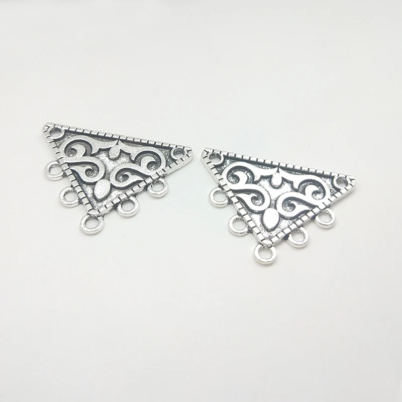 2021 New Fashion 23*33mm 6pieces/bag Zinc Alloy Porous Connector Charms Linker for DIY Necklace Earring Jewelry Accessories