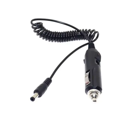 Cable retráctil Universal para cargador de encendedor de cigarrillos de coche DC12V 2A con fusible, adaptador de corriente enchufe CC Cable de 5,5x2,1mm con resorte