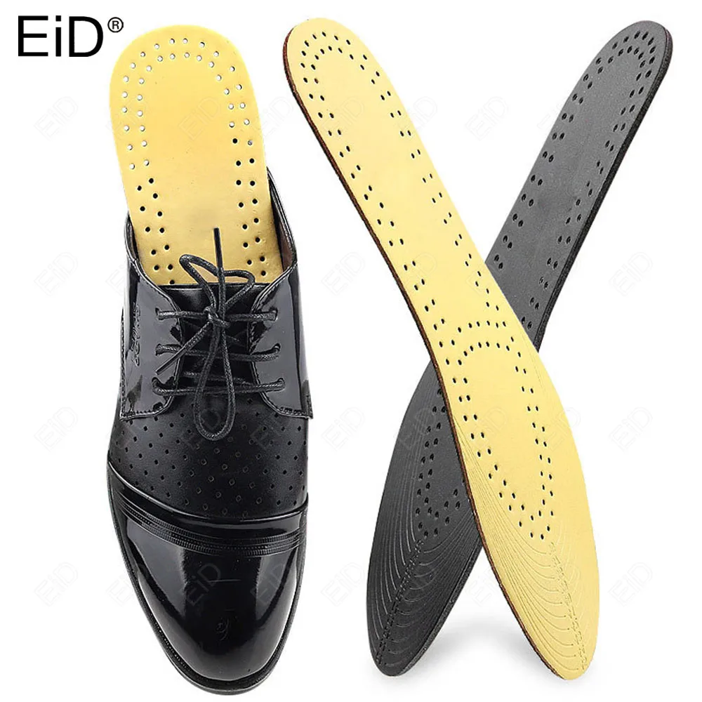 EiD Ultra Thin Leather Insoles Large Size EU36-45 Deodorant Absorb Sweat Replacement Inner shoes sole Insoles for feet care Pads