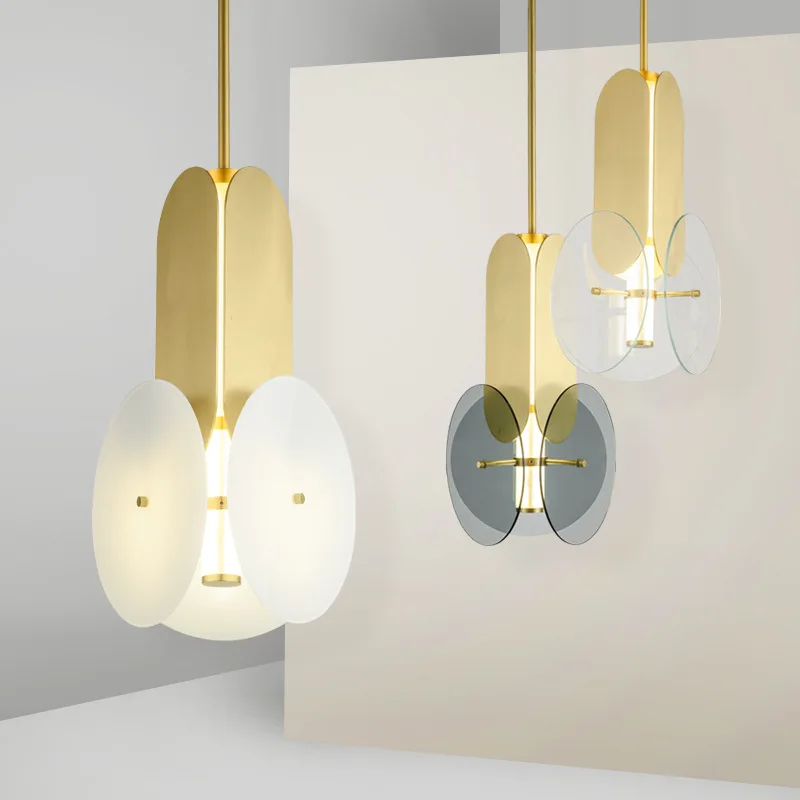 Modern Creative Glass Owl Lightings Nordic Pendant Lamps Electroplated Metal  for Living Room Hotel Restaurant
