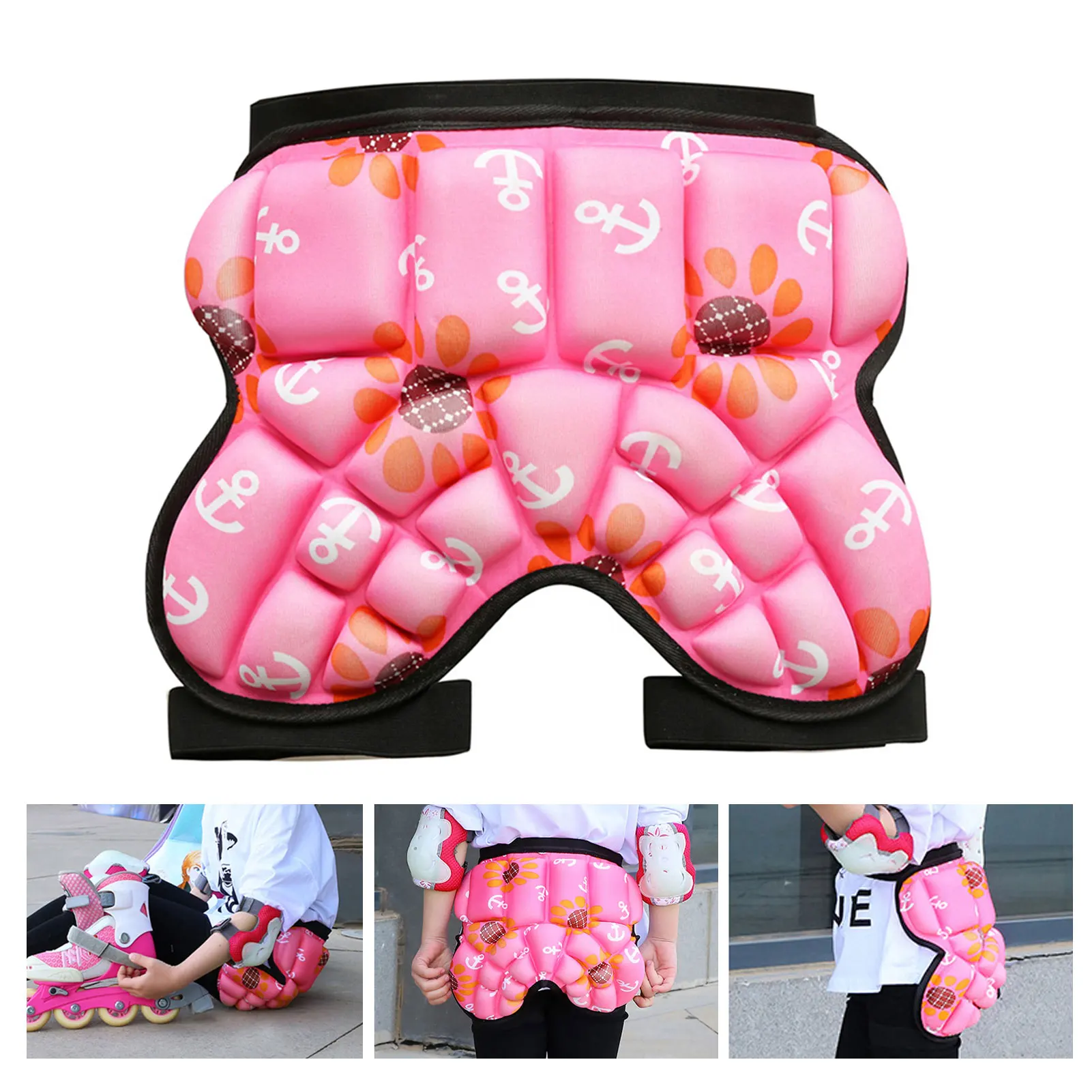 Kids Butt Protection Shorts Ski Skate Snowboard Protecting Pants Protection Thigh Buttocks Skid Resistance EVA Shock Charmingly