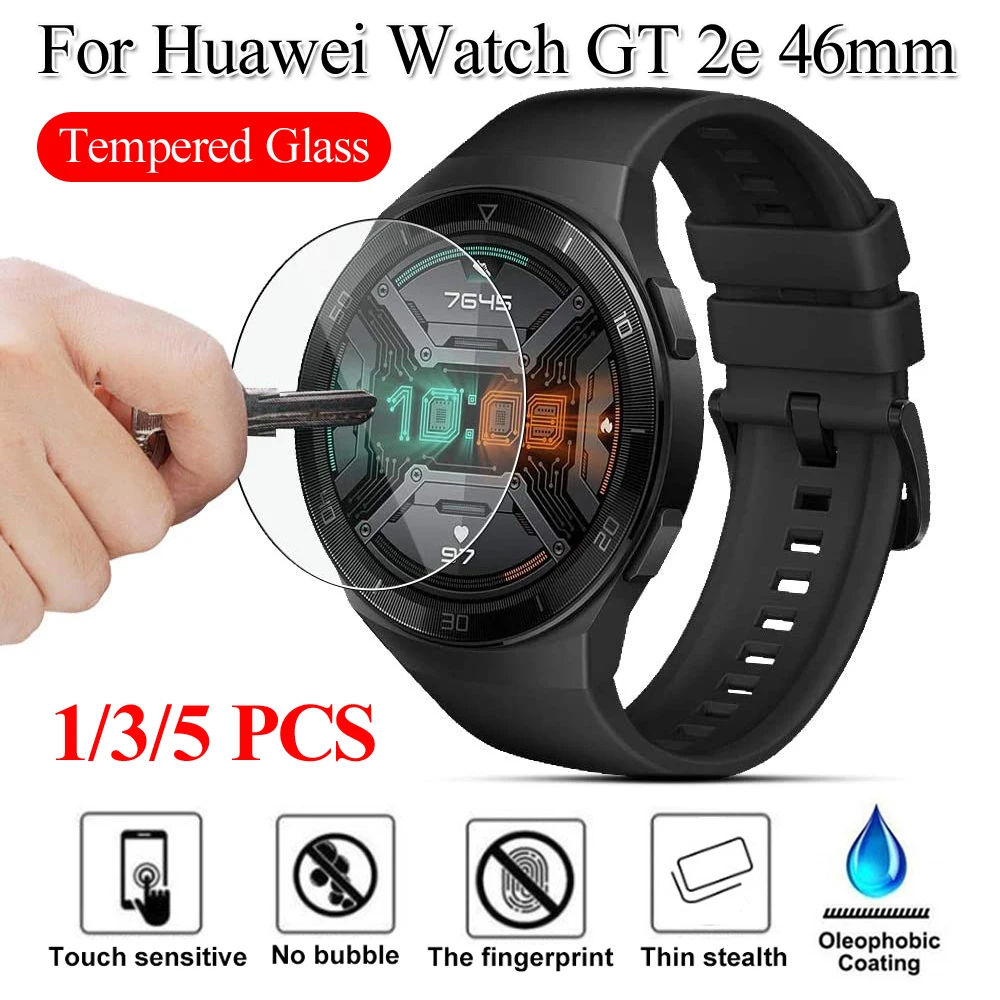 1PC 9H Clear Tempered Glass Screen Protectors Ultra Thin Anti-Scratch2.5D Curved Protective Film  For Huawei Watch GT 2e 46mm