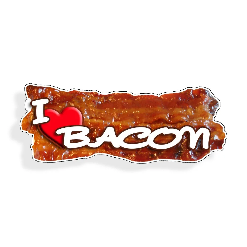 I love Bacon Sticker Keto Diet Car Window Bumper Cup Decal Cooler Wall Decal