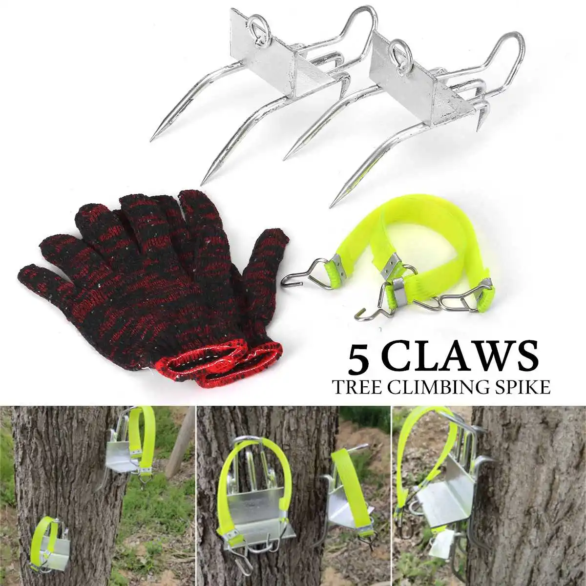 Climbing-Safe-Tool Adjustable Harness Simple-Use New-Tree-Climbing-Tool for Picking Hunting Stainless Steel Pole Spurs Climber