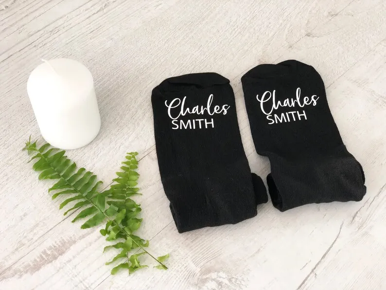 Personalised Wedding Socks Groomsman Best Man Usher Father of the Bride Groom Page Boy Wedding Gift Personalized Party Socks