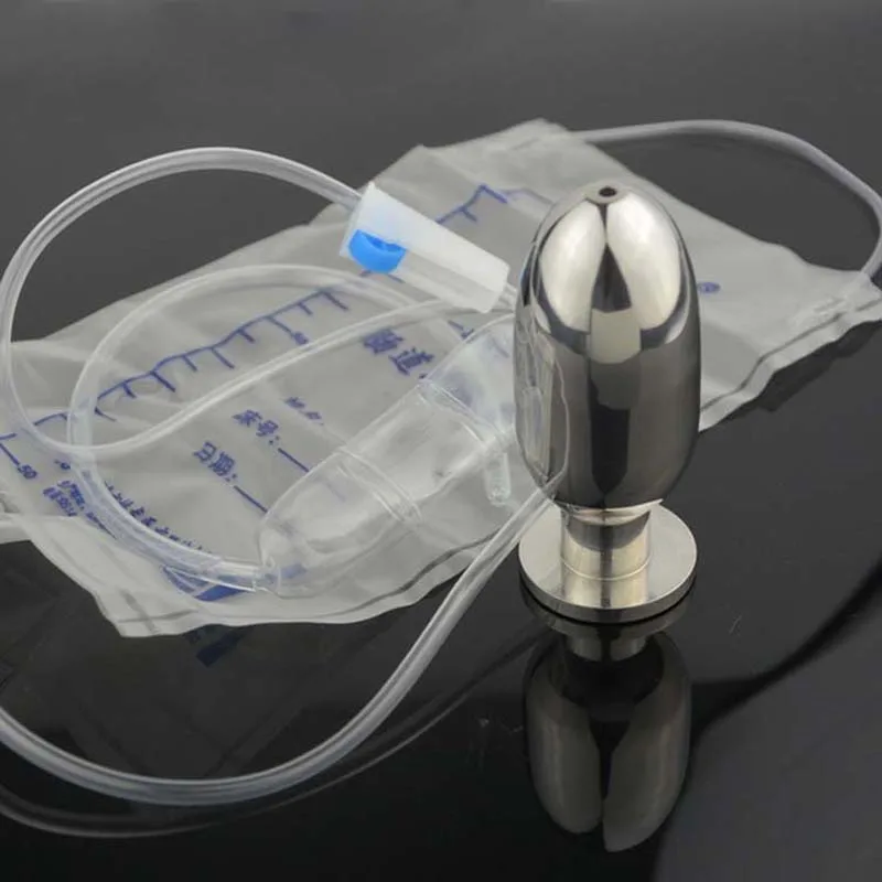 Anal Douche Cleaner Enema Stainless Steel Butt Plug Anal Shower Nozzle Vagina Wash Couples Sex Toys For Men/Women Adult Analplug