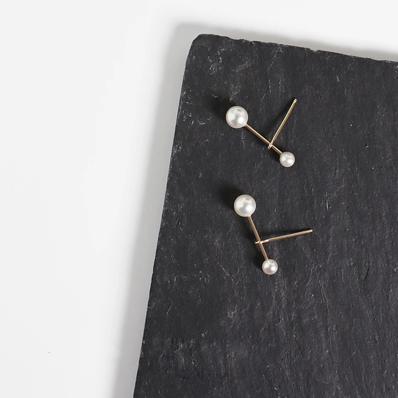 Gold Filled/925 Silver Natural Pearl Earrings Handmad Pearl Jewelry  Oorbellen Minimalist Brincos Boho Piercing Women Earrings
