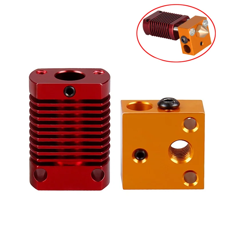 

RAMPS 3D Printer Parts Hotend Heating Block Heat Sink Aluminum Alloy Brass Heater Block For CR10S Ender3 Extruder Hot End