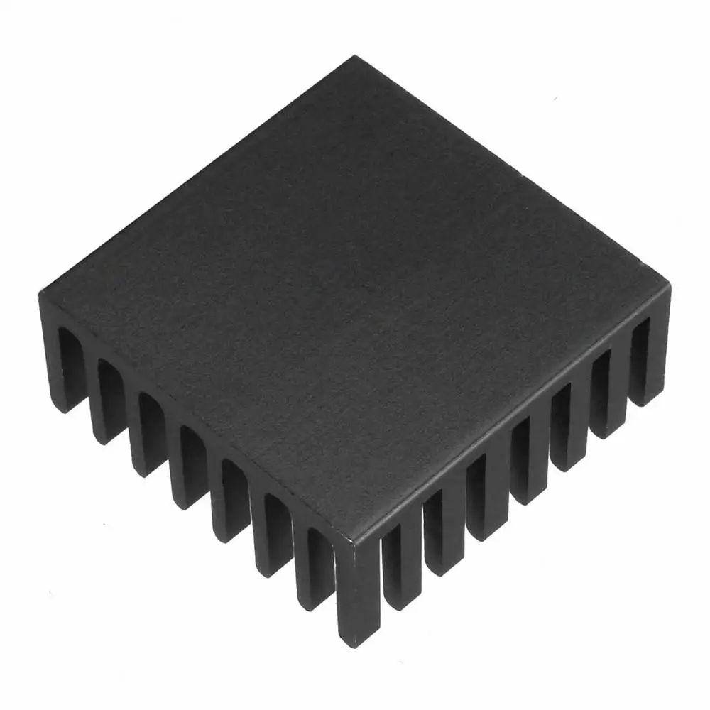 Imagem -04 - Younuon-dissipador de Alumínio para Chip Cpu Gpu Ram ic Vga Dissipador de Calor Led Resfriamento do Radiador com Fita 3m Preto 25x25x10 mm 100 Pcs