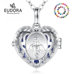 Eudora 18mm Harmony Ball Godfather Pendant Angel Call Bola Necklace Pregnancy Chime Bola Fashion Pregnancy Jewelry for Womem