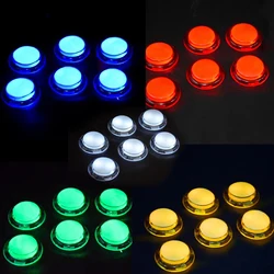 Bouton-Poussoir LED Éclairé pour Jeu d'Arcade, Copie Ronde, Sanwa, OBSC, Console Pomertick, 5V, 12V, 24mm, 30mm, DIY
