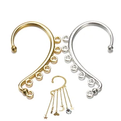 10pcs C Shape Ear Hook Gold Color Arc Ear Hanging Clip Earring Base for Diy Jewelry Making No pierced Tassel Earring Accessories