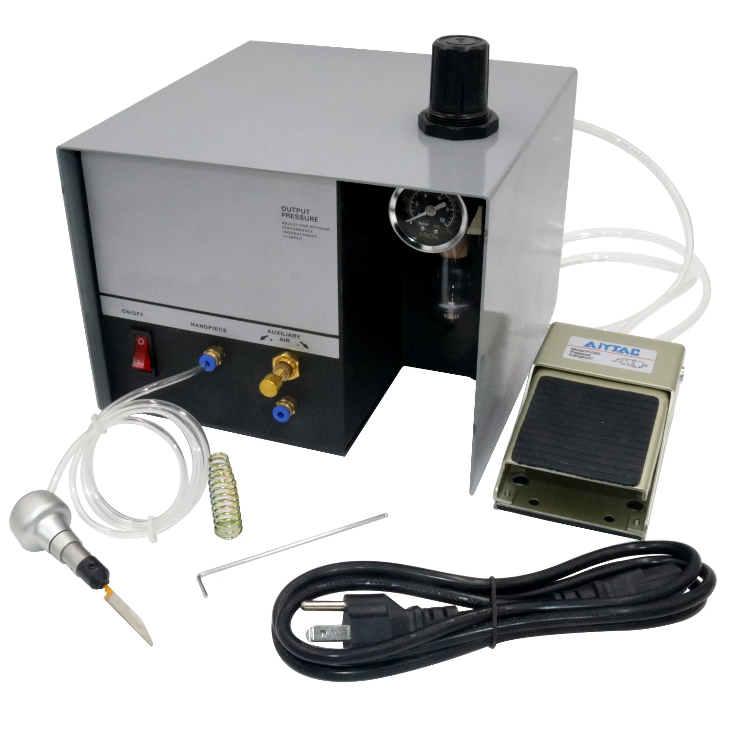 220V Einzelkopf-Pneumatischer Schmuckgravierer Handstück 1400 U/min Diamant-Schmuck-Handwerks-Gravierwerkzeug Pneumatischer Schlaggravierer Schmuckgraviermaschine